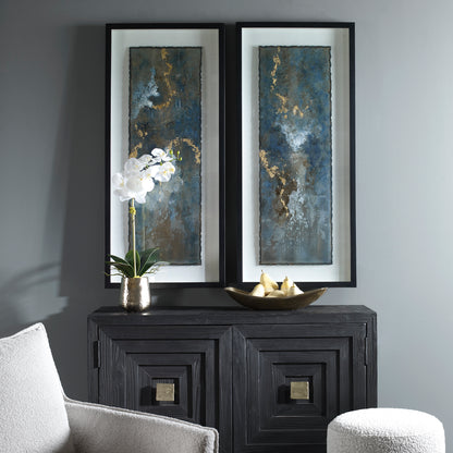 Uttermost Glimmering Agate Abstract Prints, S/2 41434