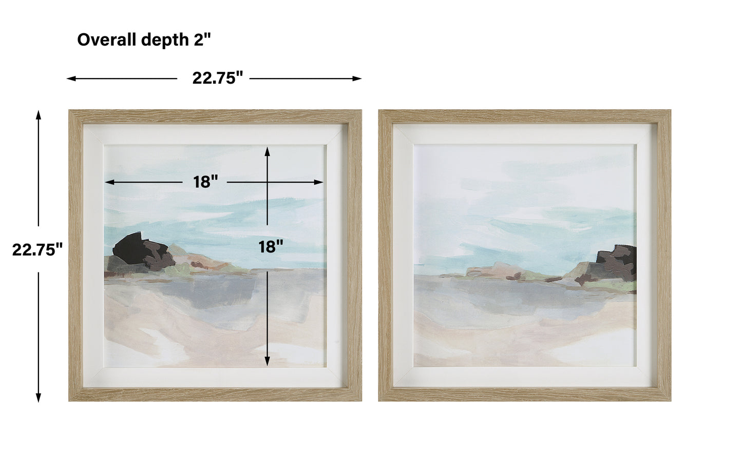 Uttermost Glacial Coast Framed Prints, Set/2 41445