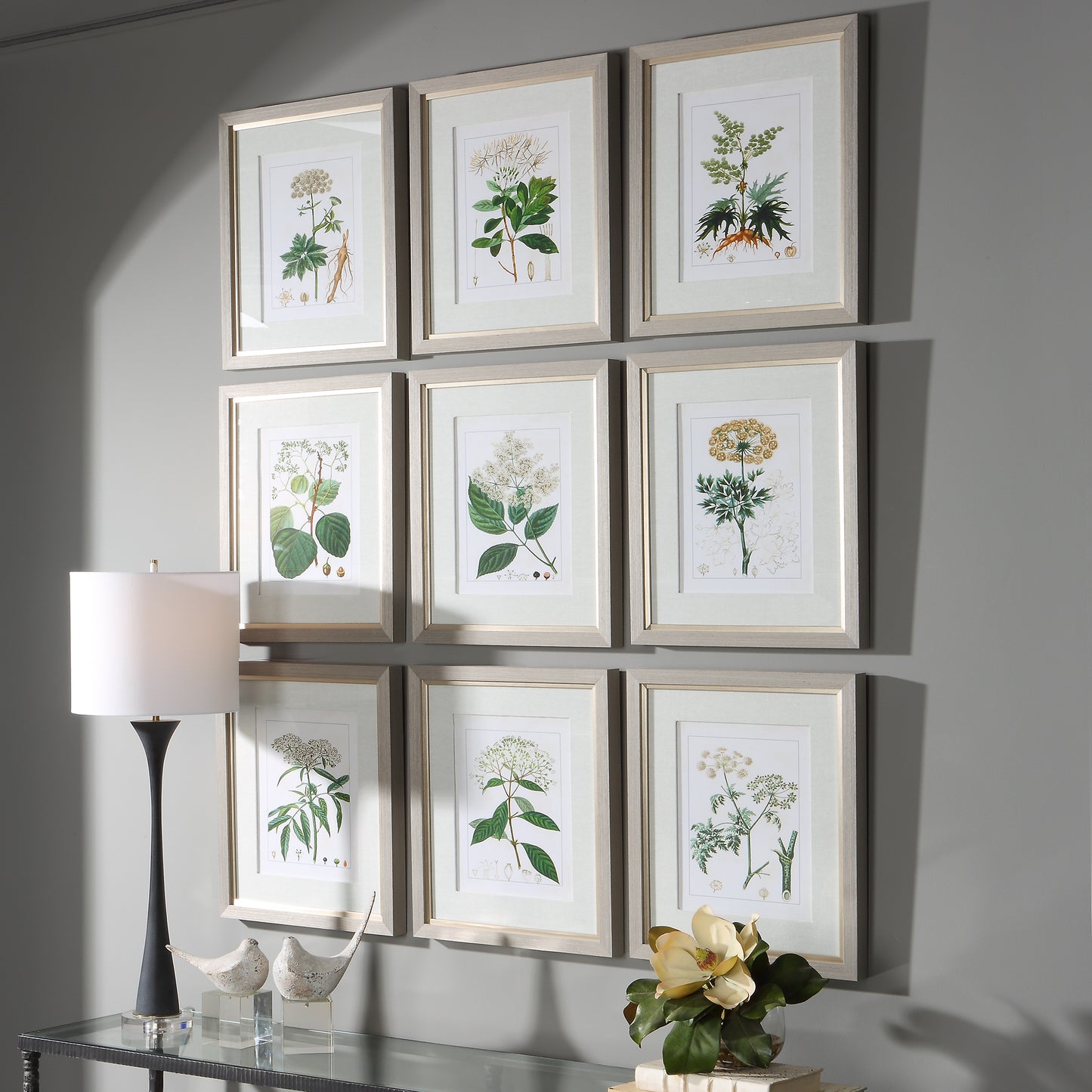 Uttermost Antique Botanicals Framed Prints, S/9 41466