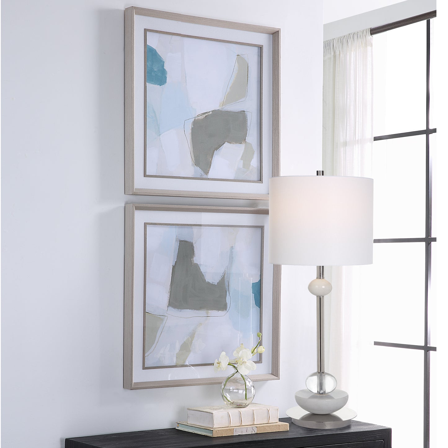 Uttermost Mist Shapes Framed Prints, Set/2 32268