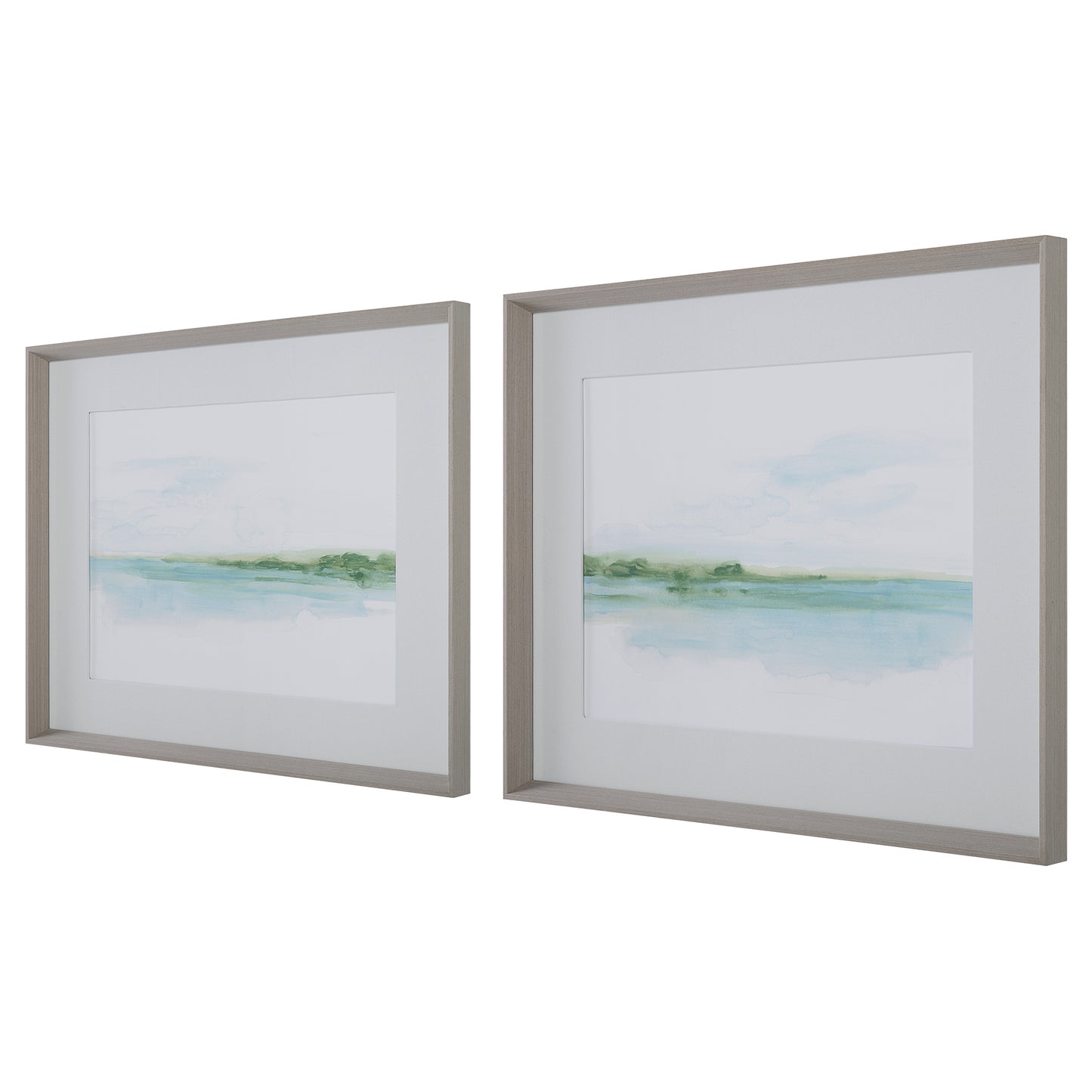 Uttermost Green Ribbon Coast Framed Prints Set/2 32269