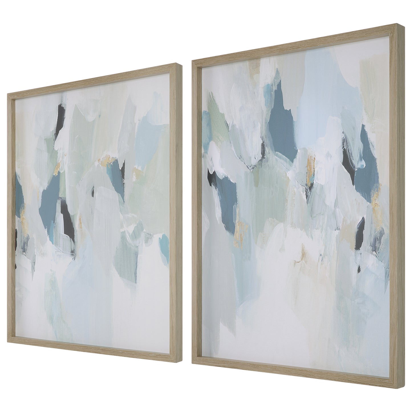 Uttermost Seabreeze Abstract Framed Canvas Prints Set/2 32282