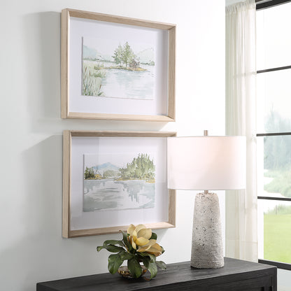 Uttermost Serene Lake Framed Prints, Set/2 32288