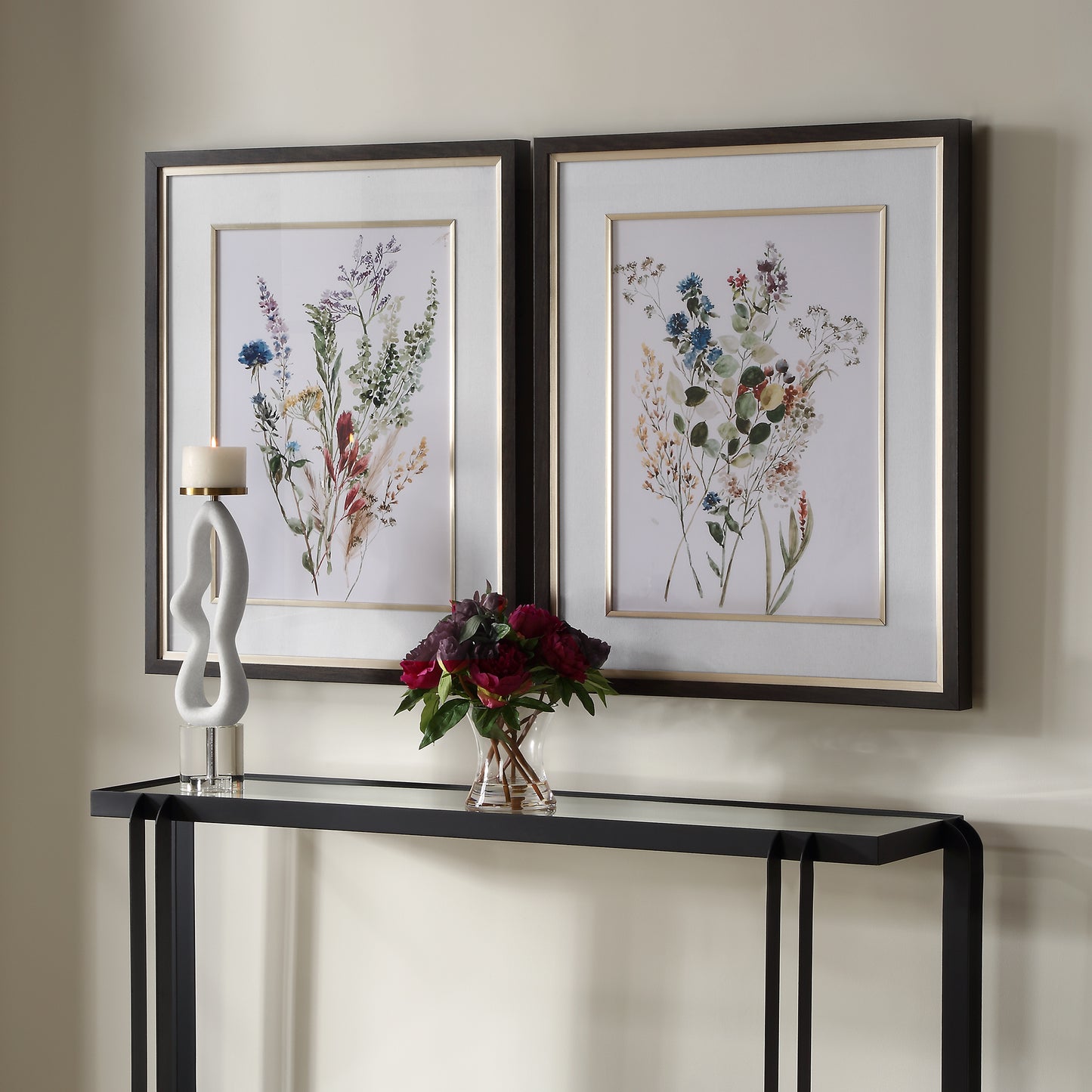 Uttermost Delicate Flowers Framed Prints, S/2 32341