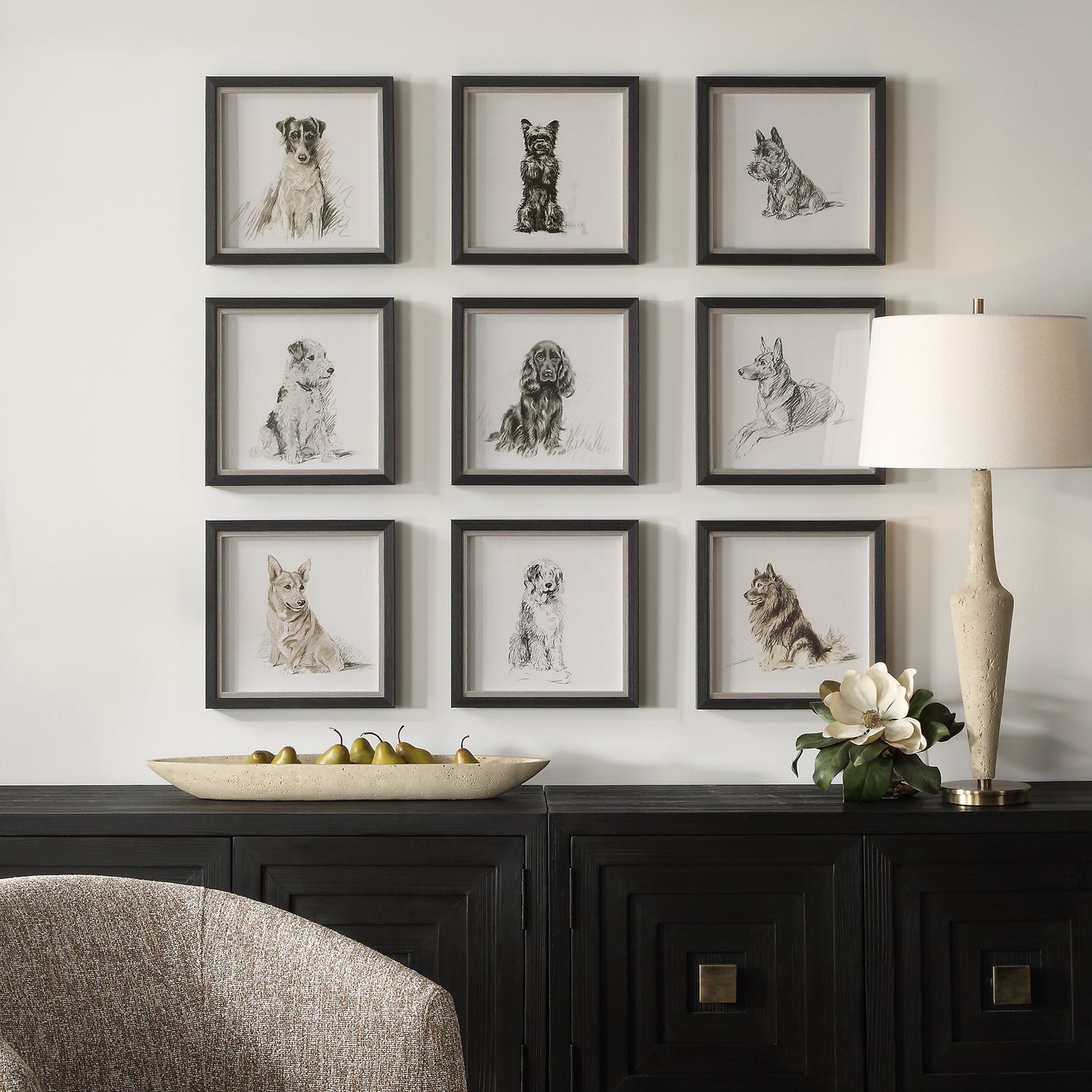 Uttermost Loyal Companion Framed Dog Prints, S/9 32344