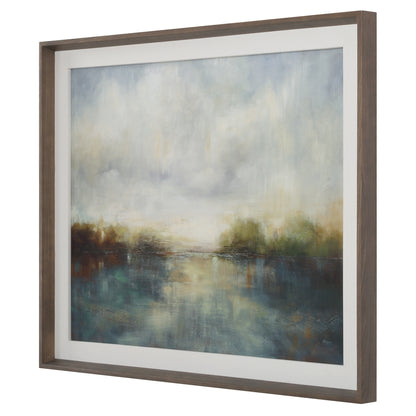 Uttermost Blue Reverie Framed Abstract Lake Print 32352