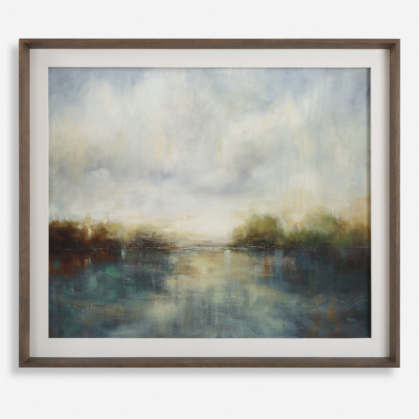 Uttermost Blue Reverie Framed Abstract Lake Print 32352