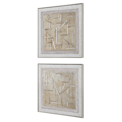 Uttermost Unpredictable Hand Painted Canvases Set/2 32357