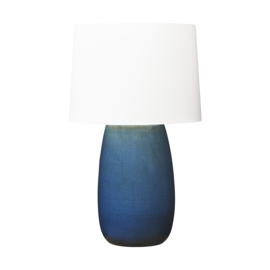 Visual Comfort Studio Barbara Barry Roma Table Lamp in Deep Ocean Crackle BT1081DOC1