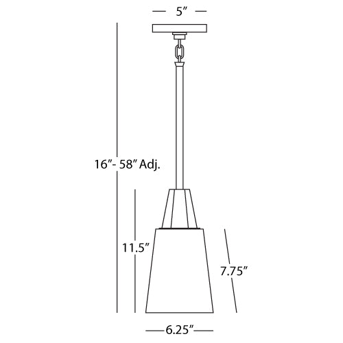 Robert Abbey  Wheatley Pendant in POLISHED CHROME FINISH C257C