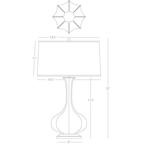 Robert Abbey  Cobalt Pike Table Lamp CT994