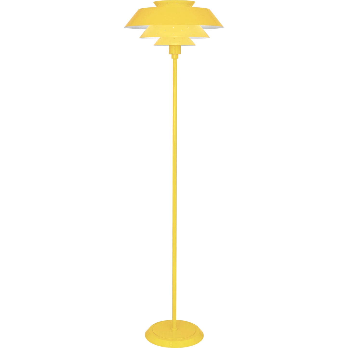 Robert Abbey  Pierce Floor Lamp in Canary Yellow Gloss Finish CY978