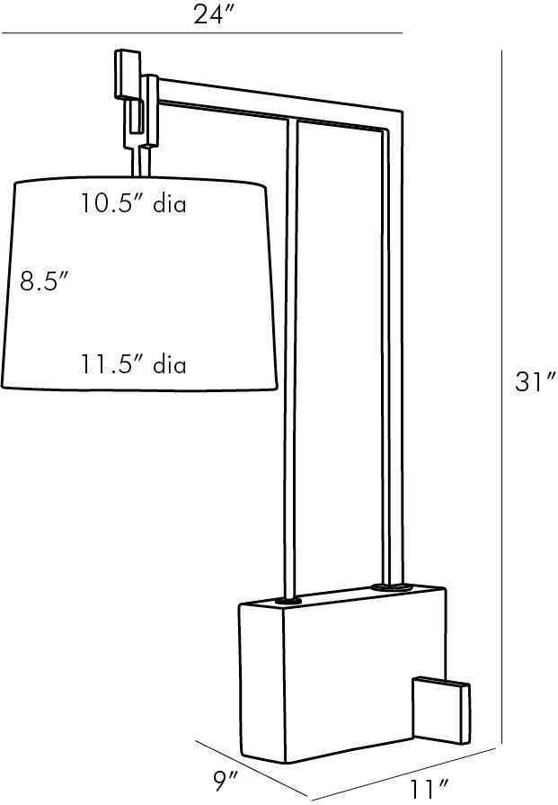 Arteriors Home Piloti Lamp The Ray Booth Collection DB49000