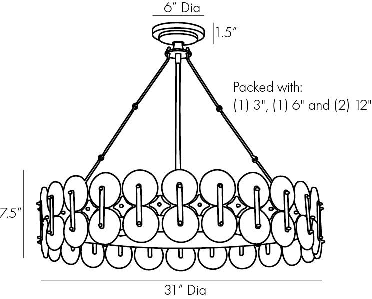 Arteriors Home The Laura Kirar Collection Rondelle Chandelier DK82001