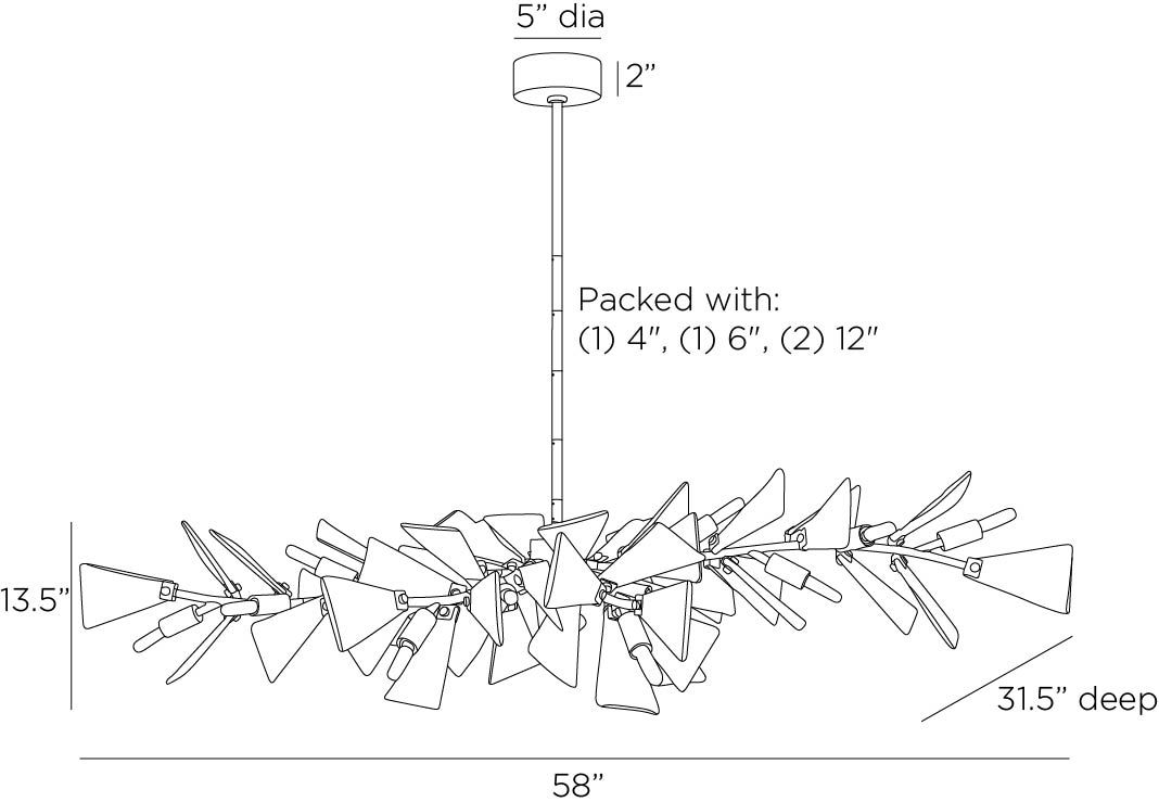 Arteriors Home Delmar Chandelier DLC25