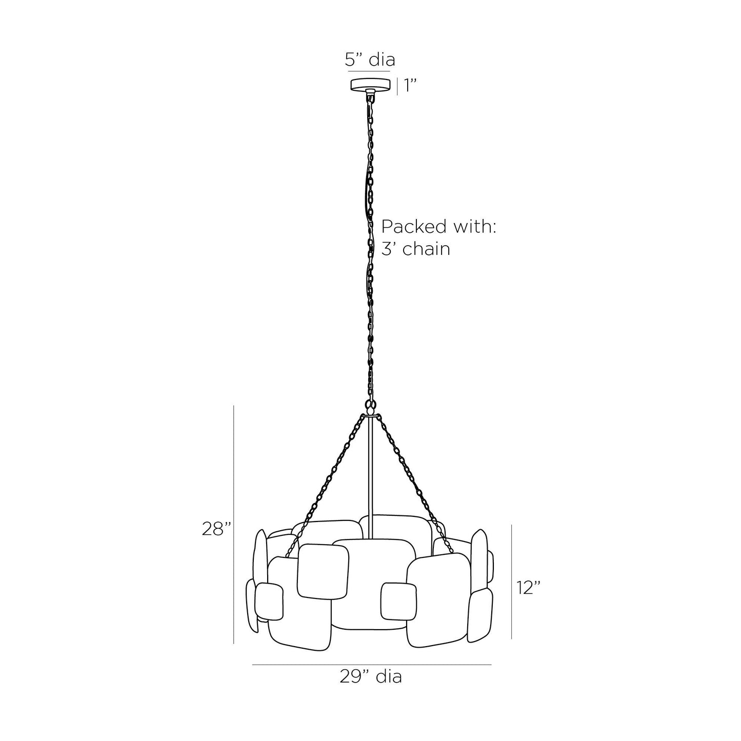 Arteriors Home Waylon Chandelier DMI03