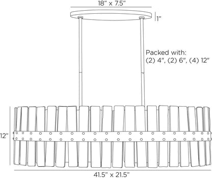 Arteriors Home Sinclair Oval Chandelier DRC10