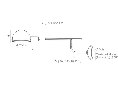 Arteriors Home Tempe Sconce DWC01