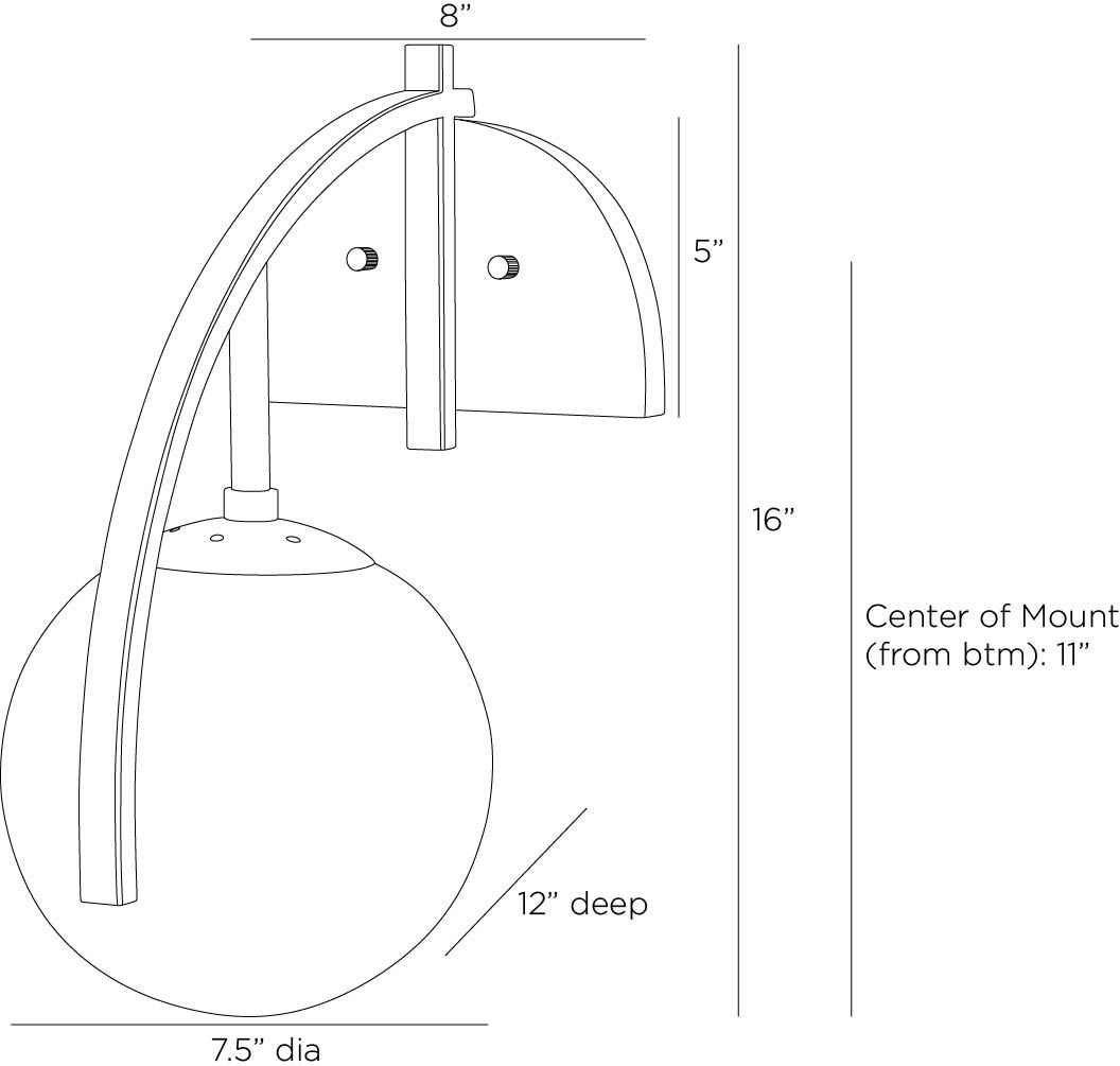 Arteriors Home Dipper Sconce DWC36