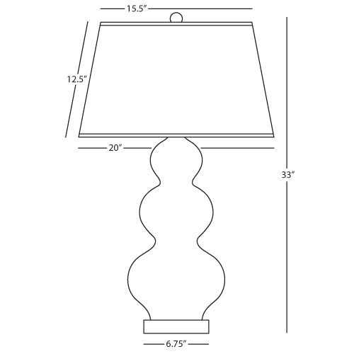 Robert Abbey  Daisy Triple Gourd Table Lamp DY43X