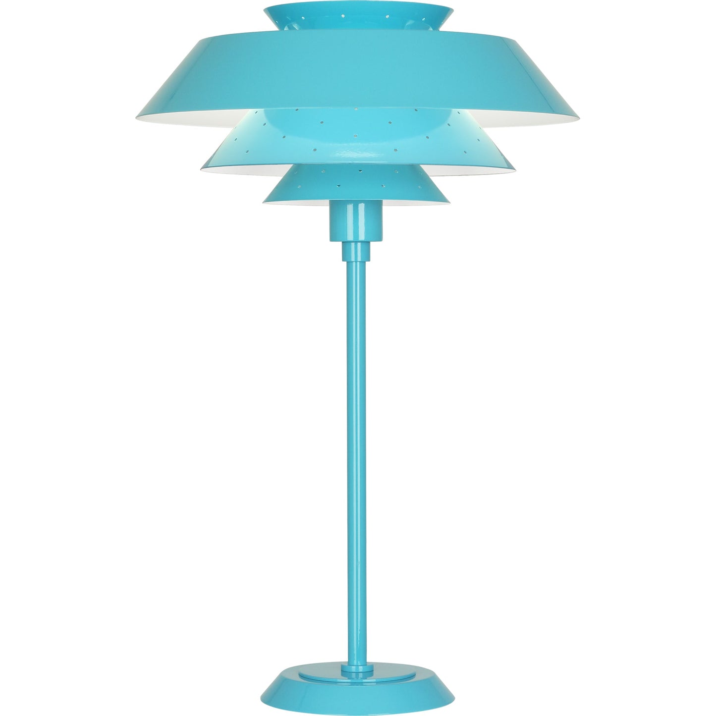 Robert Abbey  Pierce Table Lamp in Egg Blue Gloss Finish EB780