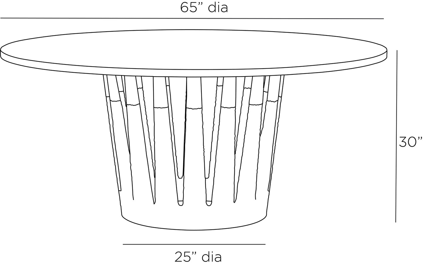 Arteriors Home Gilman Outdoor Dining Table FDS18