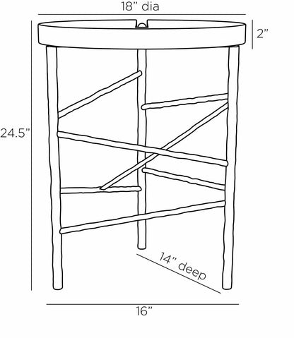 Arteriors Home Atlas End Table FEI16