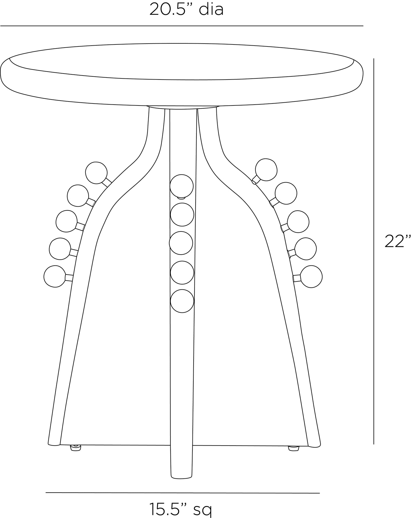 Arteriors Home Guillermo End Table FEI27