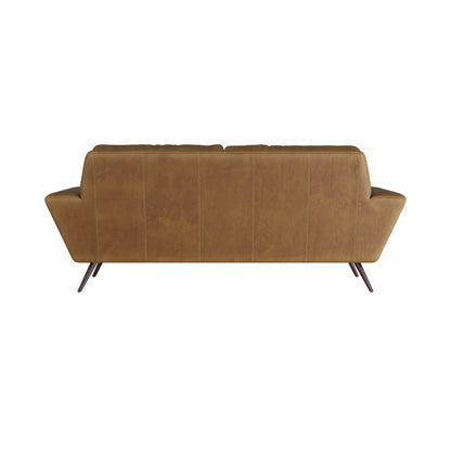 Arteriors Home Vidara Sofa Butterscotch Leather Dark Walnut FFU01