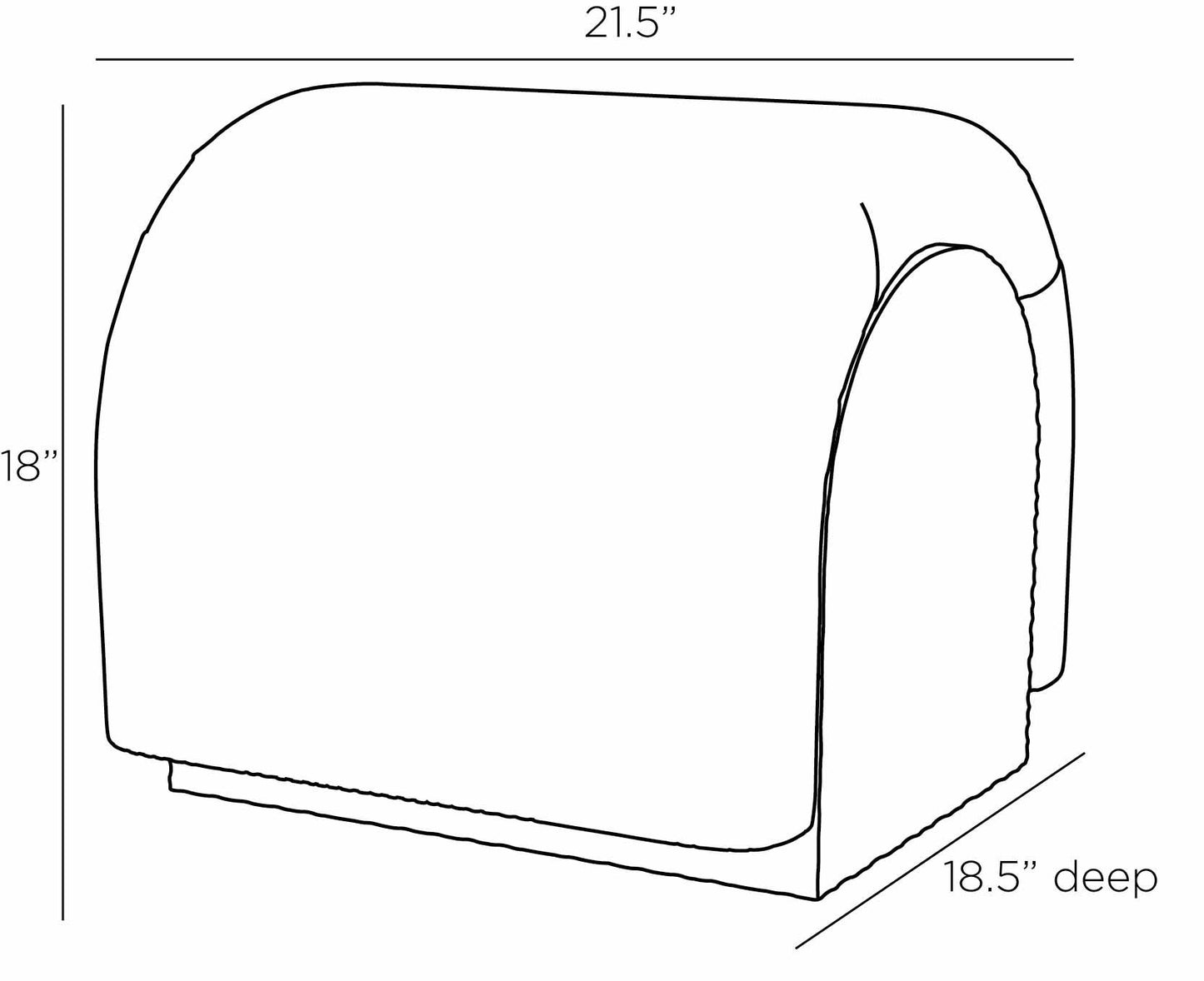 Arteriors Home Bucek Stool / Ottoman FOI09