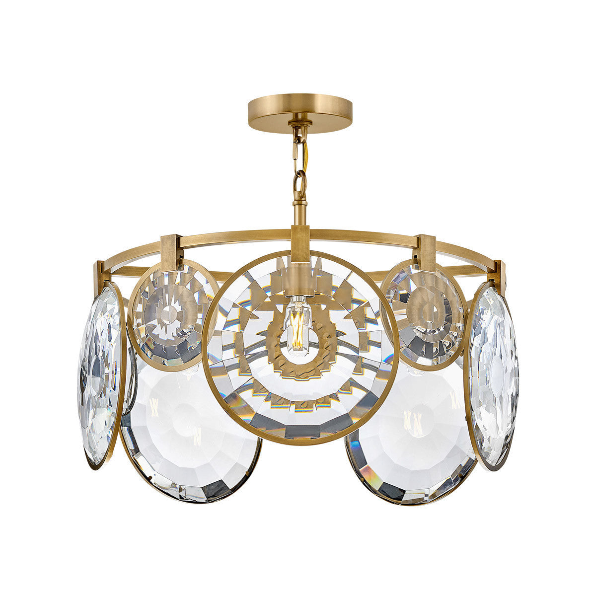 Fredrick Ramond Lighting Nala Large Convertible Pendant Heritage Brass FR31263HBR