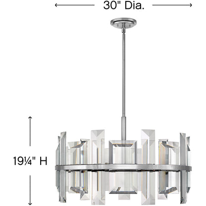 Fredrick Ramond Lighting Odette Large Convertible Drum Polished Nickel FR39215PNI