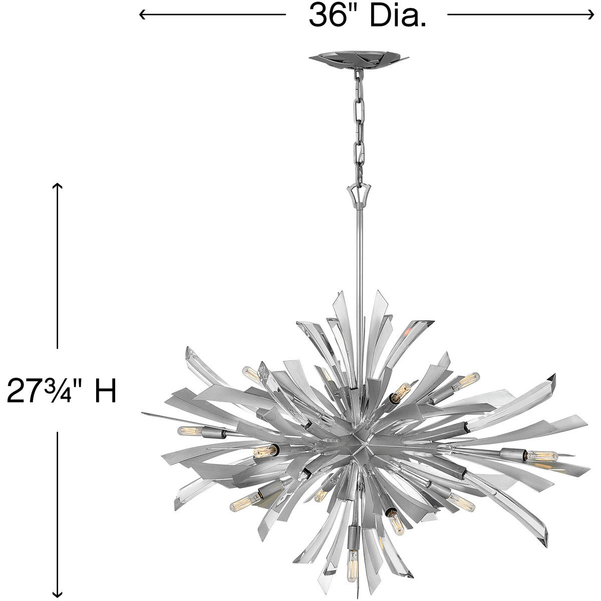 Fredrick Ramond Lighting Vida Medium Single Tier Pendant Glacial FR40906GG