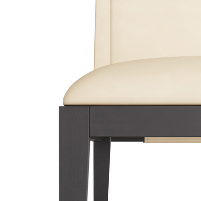 Arteriors Home Burdock Dining Chair in Ivory Leather FRI07