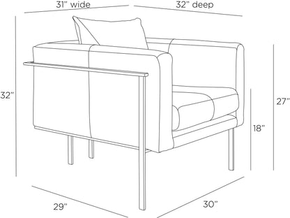 Arteriors Home Giroud Lounge Chair FRI26