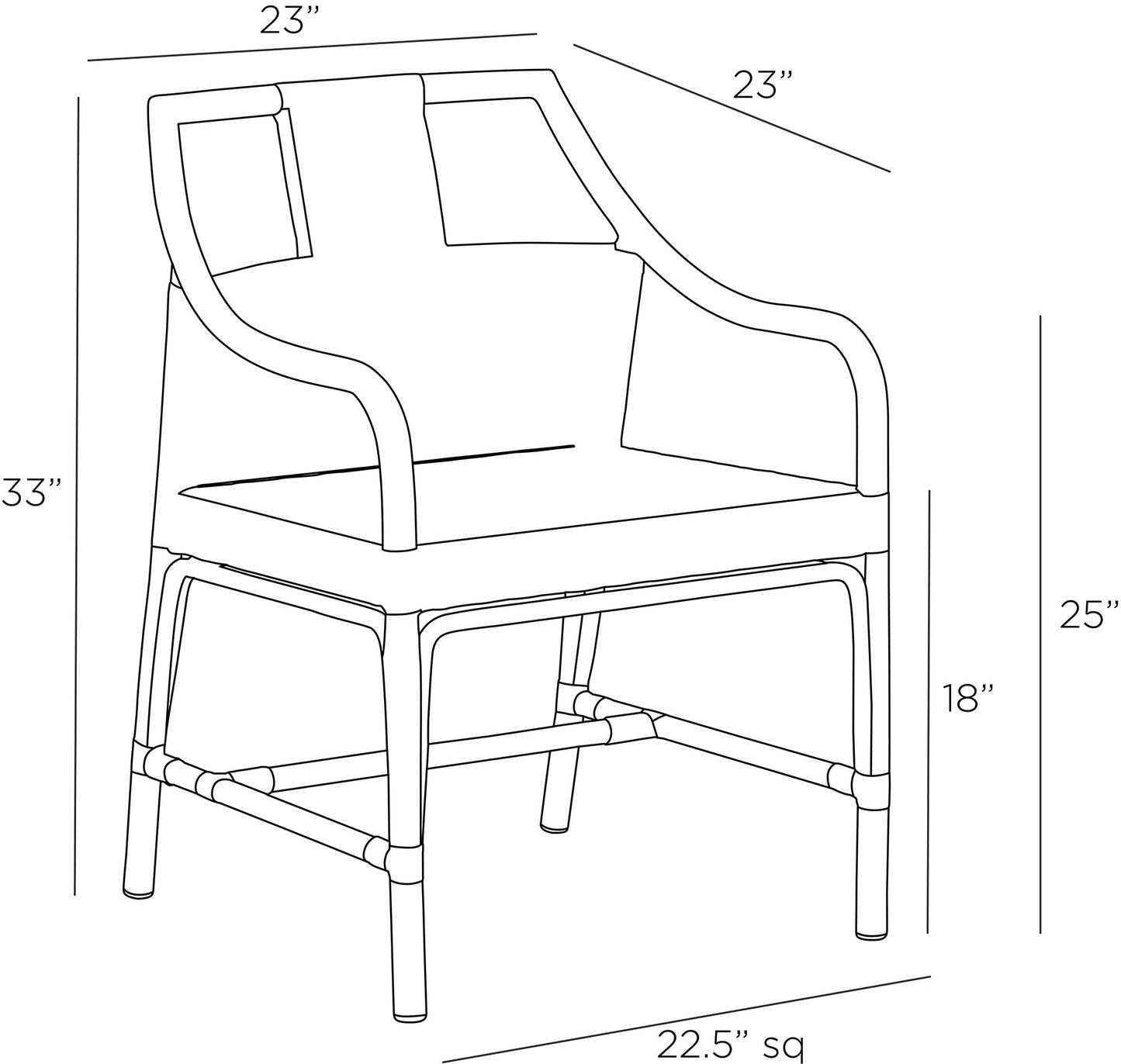 Arteriors Home Newton Outdoor Dining Chair FRS19