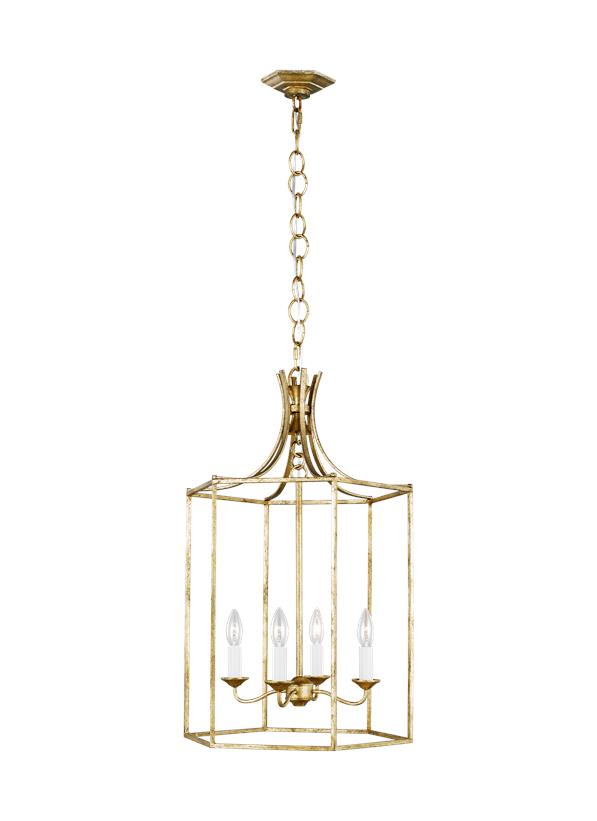 Visual Comfort Studio Alexa Hampton Bantry House Medium Lantern in Antique Gild AC1014ADB