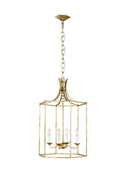 Visual Comfort Studio Alexa Hampton Bantry House Medium Lantern in Antique Gild AC1014ADB