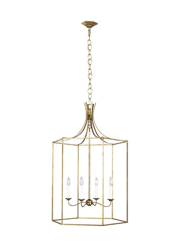 Visual Comfort Studio Alexa Hampton Bantry House Large Lantern in Antique Gild AC1024ADB