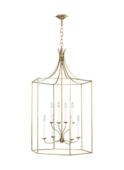 Visual Comfort Studio Alexa Hampton Bantry House Extra Large Lantern in Antique Gild AC1038ADB