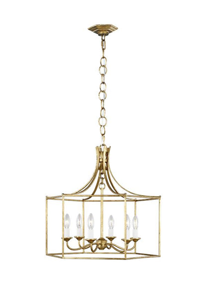 Visual Comfort Studio Alexa Hampton Bantry House Wide Lantern in Antique Gild AC1046ADB