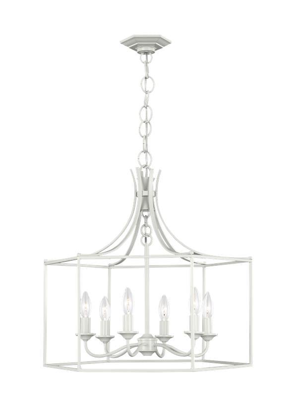 Visual Comfort Studio Alexa Hampton Bantry House Wide Lantern in Gloss Cream AC1046GCM