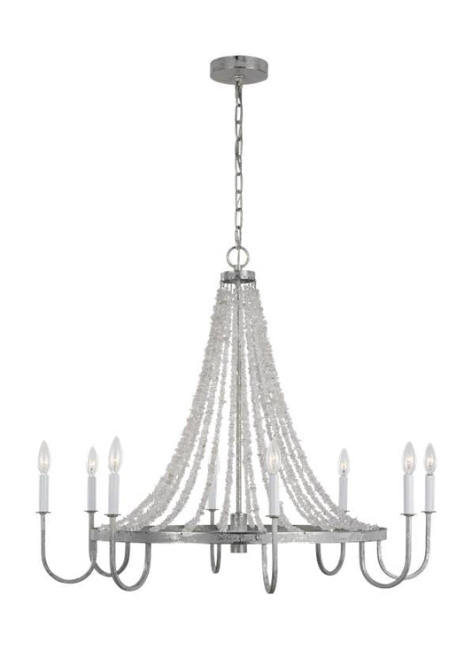 Visual Comfort Studio Alexa Hampton Leon Large Chandelier in Salt Mist AC1078SMT