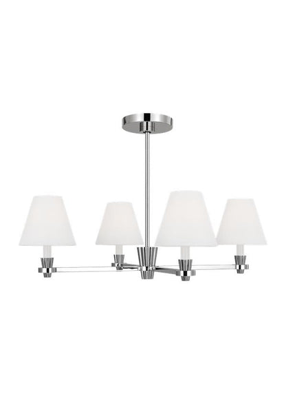 Visual Comfort Studio Alexa Hampton Paisley Medium Chandelier in Polished Nickel AC1114PN