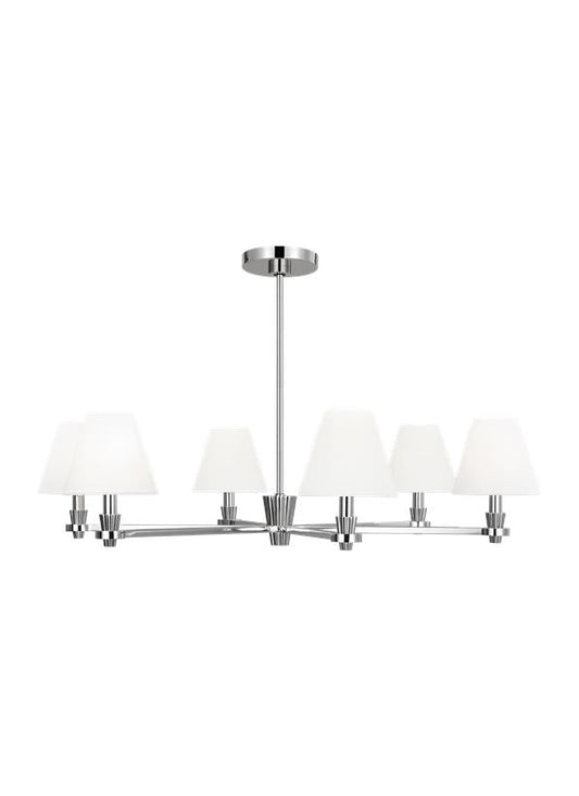 Visual Comfort Studio Alexa Hampton Paisley Large Chandelier in Polished Nickel AC1126PN