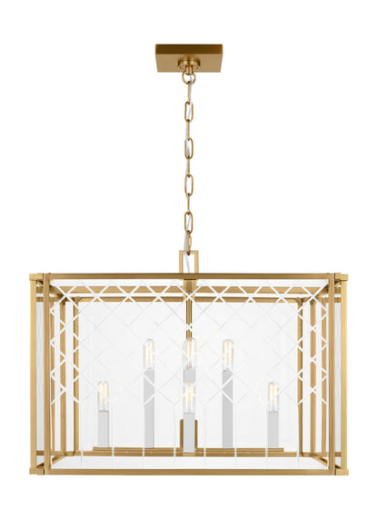 Visual Comfort Studio Alexa Hampton Erro Large Lantern in Burnished Brass AC1158BBS