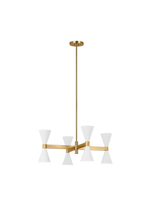 Visual Comfort Studio AERIN Albertine Extra Large Chandelier in Matte White AEC1078MWT