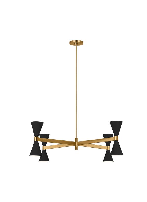 Visual Comfort Studio AERIN Albertine Large Chandelier in Midnight Black AEC1088MBK