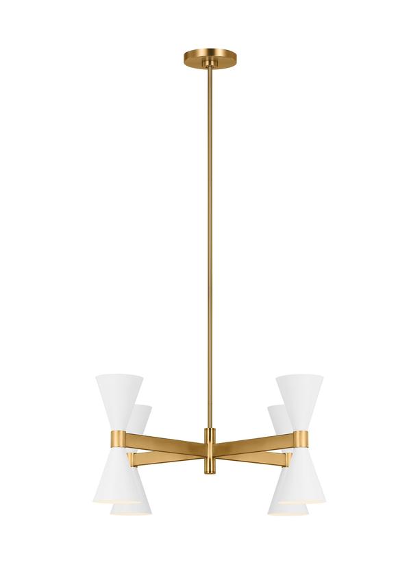 Visual Comfort Studio AERIN Albertine Large Chandelier in Matte White AEC1088MWT