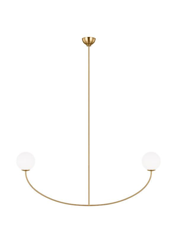 Visual Comfort Studio AERIN Galassia Grand Linear Chandelier in Burnished Brass AEC1132BBS